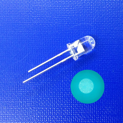 Lente redonda clara LED 5 mm Diodo de emissão verde mint para segurança no trânsito