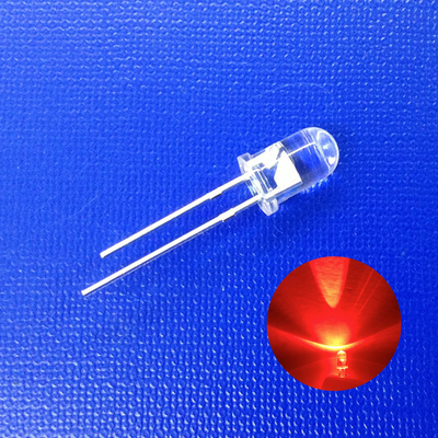 T1 3/4 5 mm Vermelho Emitente Cor 5 mm Diodo LED Transparente Cabeça Redonda Para Indicador de sinal de viração