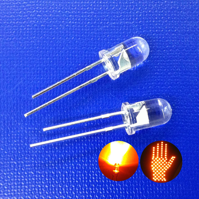 Série de semáforos Super brilhante Amarelo 5mm Diodo LED 595nm 11000mcd 30deg para flashes de luz amarela