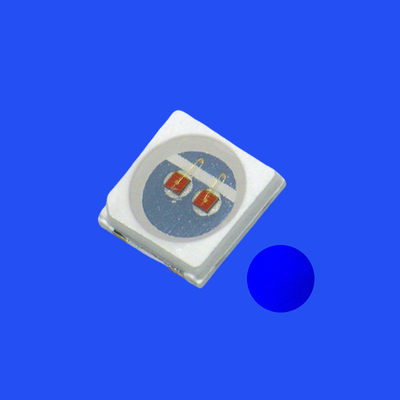 SMD3030 3.0x3.0mm Cor azul 460-470nm 1-2LM 120deg Lente transparente em água PCT Bracket LED Chip
