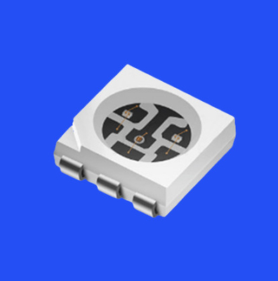 SMD5050 Diodo LED RGB 5.0x5.0mm PCT Bracket 120deg 6pins Lente clara Chip LED de 0,6W