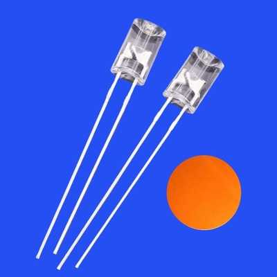 5mm 1.5Hz 1/12 Ciclo de Função 12V Cor Laranja 615nm 1200mcd 90deg Resistor Integrado Flangeless Côncavo Flashing LED