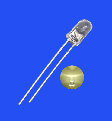 Lâmpadas intermitentes 5mm 3.0Hz 1/6 Ciclo de trabalho Cor Branca Quente 3500K 2000mcd Redonda Lente clara Lâmpadas intermitentes