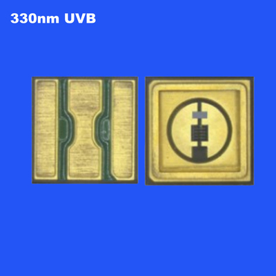 0.6W UVB 330nm 3535 SMD LED Cerâmica Sealing Alta Potência Radiante Água Lente clara 120deg para esterilização