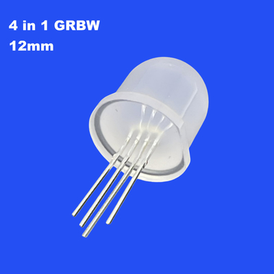 SK6812 12mm 4in1 GRGBW Full Colour Diffused Round Head 60deg Diodo LED de pixels para tela de pixels LED